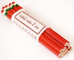 cca 1920-1930 Felhő irón, 12 db nemzeti színű ceruza