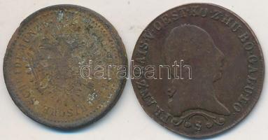 1812S 1Kr Cu "I. Ferenc" + 1851B 1Kr Cu T:2-,3
Krause KM# 2112, Adamo M4