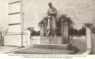 Niederdorf, Villabassa (Südtirol); Denkmal für die Mannschaft des k.u.k. Infanterieregiments Nr. 36, welche am 21. Dezember 1910 in Ausübung des Dienstes durch eine Schneelawine verunglückte / Austrian military monument