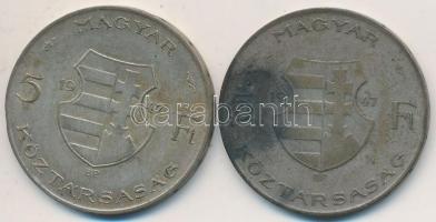 1947. 5Ft Ag "Kossuth" (2x) T:2-,3 Adamo F8.1