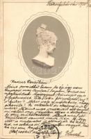 Lady bust, Meissner & Buch Serie 1055. Wedgewood litho, Női mellszobor, Meissner & Buch Serie 1055. Wedgewood litho