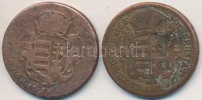 176?-1766. Rézdénár "Mária Terézia" zárt koronás (2x) T:2-,3- Unger III.:1278.