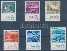 Landscapes 6 diff. stamps with tab and phosphor stripe (676 without phosphor stripe) Tájak 6 klf tab...