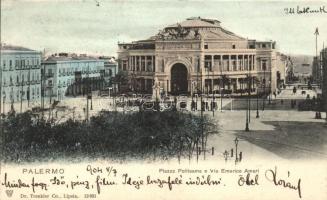 Palermo, Piazza Politeama, Via Emerico Amari / square, street (EK)