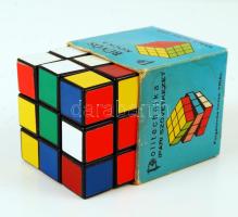 Bűvös kocka, eredeti dobozában, 6×6 cm