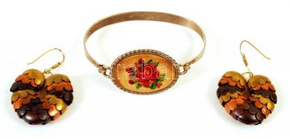 Bizsu fülbevaló és karkötő