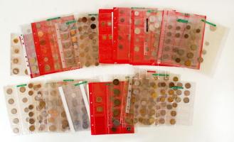 Vegyes afrikai fémpénz gyűjtemény 34db berakólapon, közte szváziföldi, burundi, kenyai, eritrai pénzek T:vegyes Mixed coin collection from African countries, for example from Swaziland, burundi, Kenya, Eritrea C:mixed