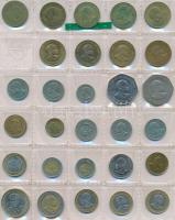 Vegyes afrikai fémpénz gyűjtemény 34db berakólapon, közte szváziföldi, burundi, kenyai, eritrai pénz...