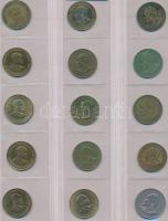 Vegyes afrikai fémpénz gyűjtemény 34db berakólapon, közte szváziföldi, burundi, kenyai, eritrai pénz...