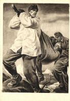 Sebesültszállítás; Verwundetenstransport / WWII military propaganda s: Ernst Kretschmann