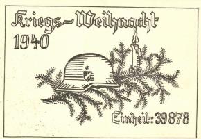 1940 Kriegs-Weihnacht / WWII German Christmas greeting