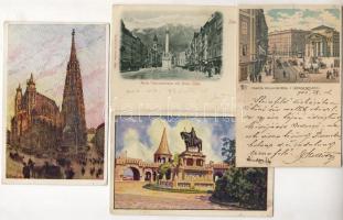 36db régi képeslap, nagy része városképes, nagyon sok magyarral