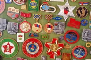 kb 350db-os magyar és külföldi kitüntetés, jelvény gyűjtemény főleg a szocialista időszakból, 65x62c...