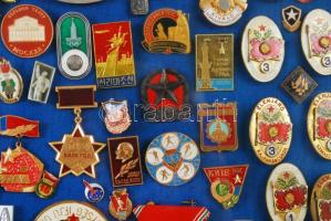 kb 350db-os magyar és külföldi kitüntetés, jelvény gyűjtemény főleg a szocialista időszakból, 65x62c...