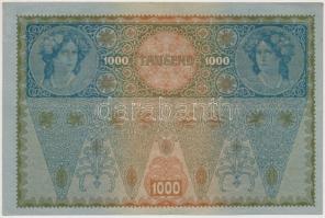 1902. 1000K "Deutschösterreich" felülbélyegzéssel, mindkét oldal német (3x) T:III