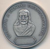 DN "Emlékül a Dandár Parancsnoktól / 62. Bercsényi Miklós Gépesített Lövész Dandár Hódmezővásárhely" ezüstözött Br emlékérem dísztokban (42,5mm) T:1-