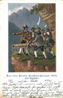 Josef Speckbacher with cannon, Tyrolean freedom battle in 1809 (EK)