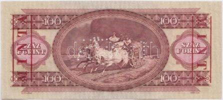 1980. 100Ft "B 000 - 000970" sorozat és sorszámmal, piros "MINTA" felülnyomással...