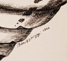 6 db grafika, főleg természeti motívumokkal, jelzett, különféle formátumokban