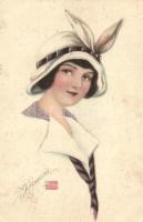 Lady with hat, American Girl No. 1. s: D. Harrison (EK)