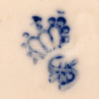 Marburgi kerámia kupa városi látképpel és címerrel, fém fedéllel, hibátlan, jelzett, m: 18 cm