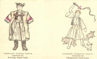 Gulyásbojtár és kondásbojtár / Hungarian folklore s: Győrffy Anna