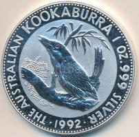 Ausztrália 1992. 1$ Ag "Kookaburra" (1oz/0.999) T:1
Australia 1922. 1 Dollar Ag "Kook...
