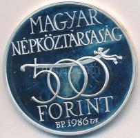 1986. 500Ft Ag "Budavár visszavétele 1686" T:PP Adamo EM97