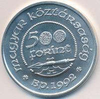1992. 500Ft Ag "Szent László" T:BU Adamo EM125