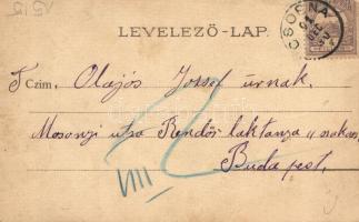 'A női szíveket akartad Gyógyítani mindenáron...' W. I. 59. / New Year, Art Nouveau litho