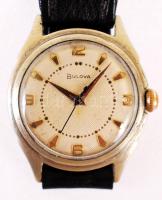 Bulova katonai svájci karóra, bőr szíjjal, működik, sorszáma:25247