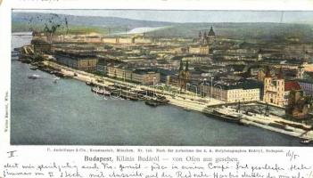 1899 Budapest, kilátás Budáról (kis szakadás / small tear)