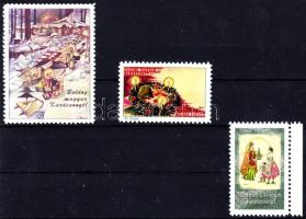 Bozó lapok bélyegen 3 db levélzáró