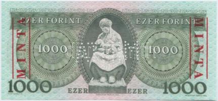1993. 1000Ft "MINTA" perforációval és felülnyomással "E 00000181" sorozatszámmal...