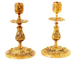 Bronz gyertyatartó pár, m15 cm (2×)