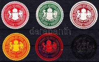 Budapest Szent Rókus kórház 5 db levélzáró + 1 fekete színű