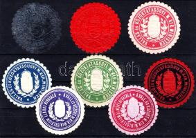 Vallás és Közoktatásügyi M.KIR. Minister 7 db levélzáró + 1 fekete színű