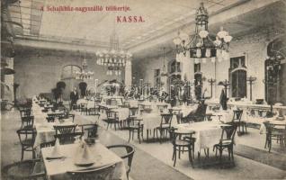 Kassa, Schalkház nagyszálló télikertje, kiadja Nyulászi Béla / hotel winter court yard, interior (EM)