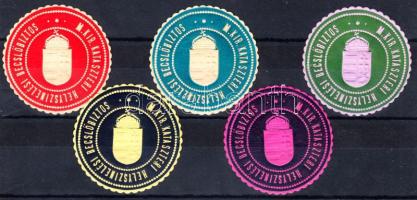 M. Kir. Kataszteri Helyszínelési Becslőbiztos 5 db levélzáró