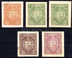 1923 Marhalevél kivágások 5 db