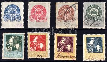 1914 8 db klf okmánybélyeg