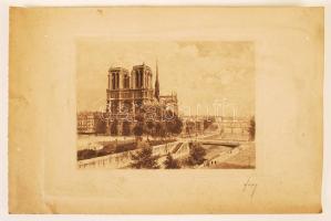 Fson jelzéssel: A párizsi Notre Dame. Papír, rézkarc, jelzett, 18x13 cm