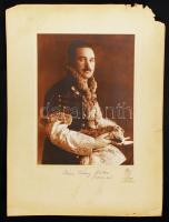 cca 1920 Báró Vécsey Gábor díszmagyarban. Strelisky fotó 18x24 cm, kartonon