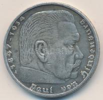 Német 3. Birodalom 1936A 5M Ag "Hindenburg" T:2
German Third Reich 1936A 5 Mark Ag "H...