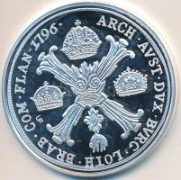 Magyar tallérok utánveretben "I. Ferenc tallérja 1796" Ag emlékérem (20g/0.999/38,6mm) T:P...