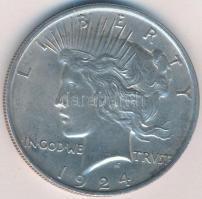 Amerikai Egyesült Államok 1924. 1$ Ag "Peace Dollar" T:2,2-
USA 1924. 1 Dollar "Peace...