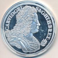Magyar tallérok utánveretben "III. Károly tallérja 1733" Ag emlékérem (20g/0.999/38,6mm) T:PP Tanúsítvánnyal