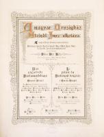 Ney Béla, pilisi: A magyar Országház Steindl Imre alkotása. A magyar királyi kormány megbízásából Steinbausz László, Bayer Béla, Lázár Imre, és Santhó István közreműködésével írta és szerk. - -. Bp. é. n. Divald. 3 sztl. lev. 46 l. 62 t. (e(ebből 52 rézfénymetszet, 4 színezett, 2 kétlapos; 4 színes, 8 kétlapos). Szövegközti képekkel gazdagon illusztrált. A fénynyomatok, kromotípiák, autotipklisék és a fényképfelvételek Divald Károly műintézetében készültek. Háromnyelvű, magyar-német-francia díszkiadás. Kiadói, festett, aranyozott, dombornyomással díszített, restaurált félbőr-díszkötésben. / Three-languaged edition in restored binding. Restaurált.
