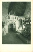 Budapest XI. Gellérthegyi sziklatemplom, szentély, kórus és az elsó templom kapuja, belső