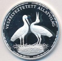 1992. 200Ft Ag "Veszélyeztetett állatvilág-gólya" T:PP 
Adamo EM126